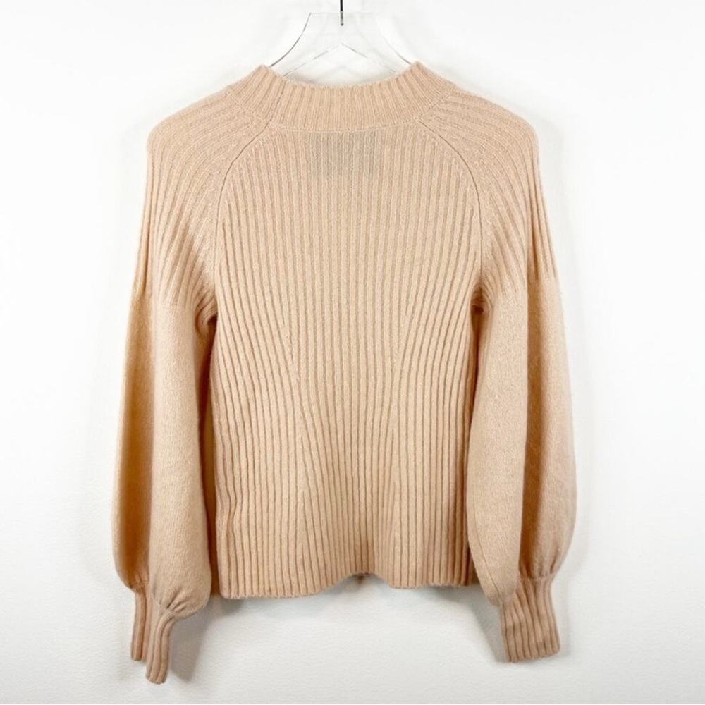 7 For All Mankind Balloon Sleeve Cashmere Blend Sweater XS Pink - Picture 5 of 6